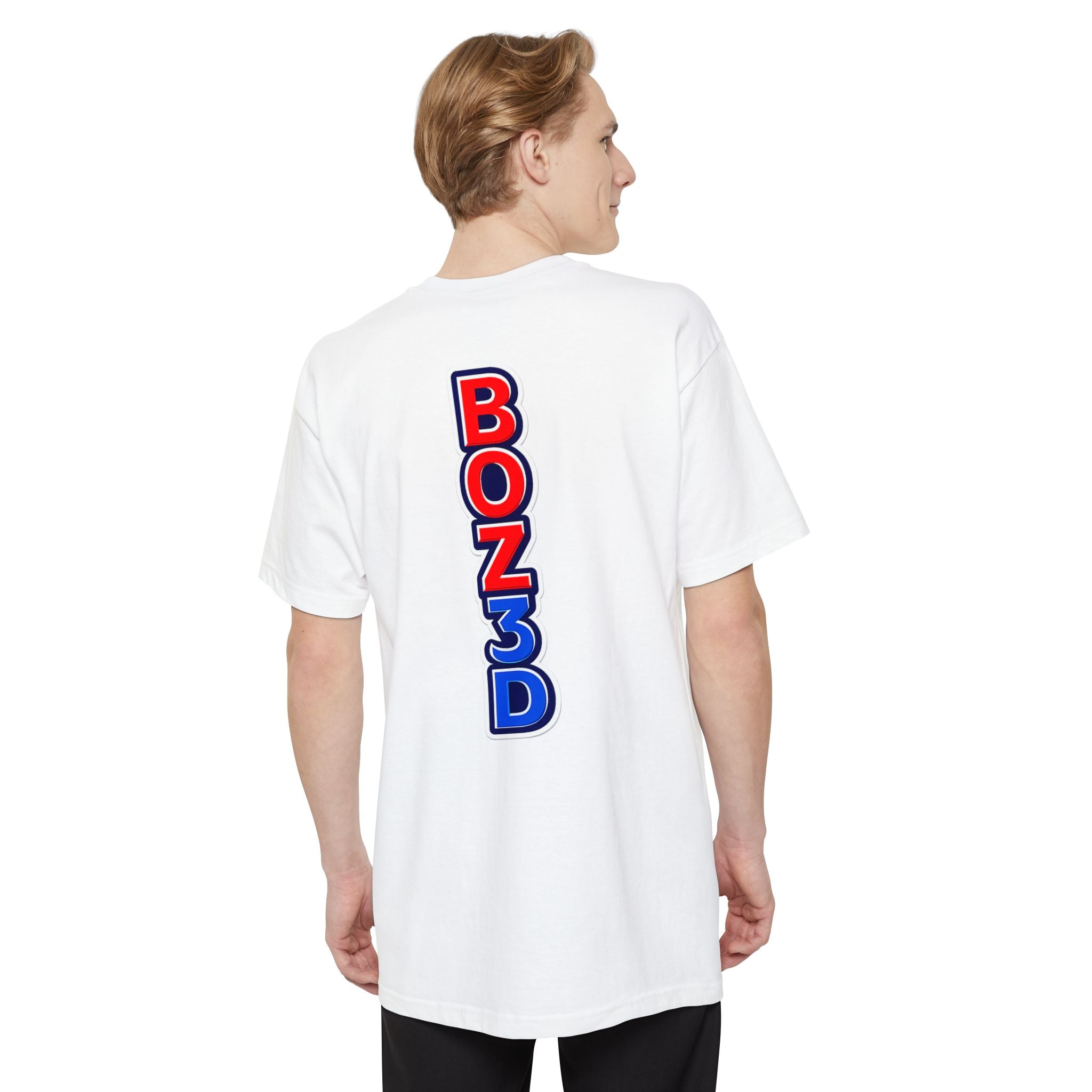 BOZ3D Skeleton Knight Color Logo T-Shirt | Red, White & Blue 3D Printing Maker Tee