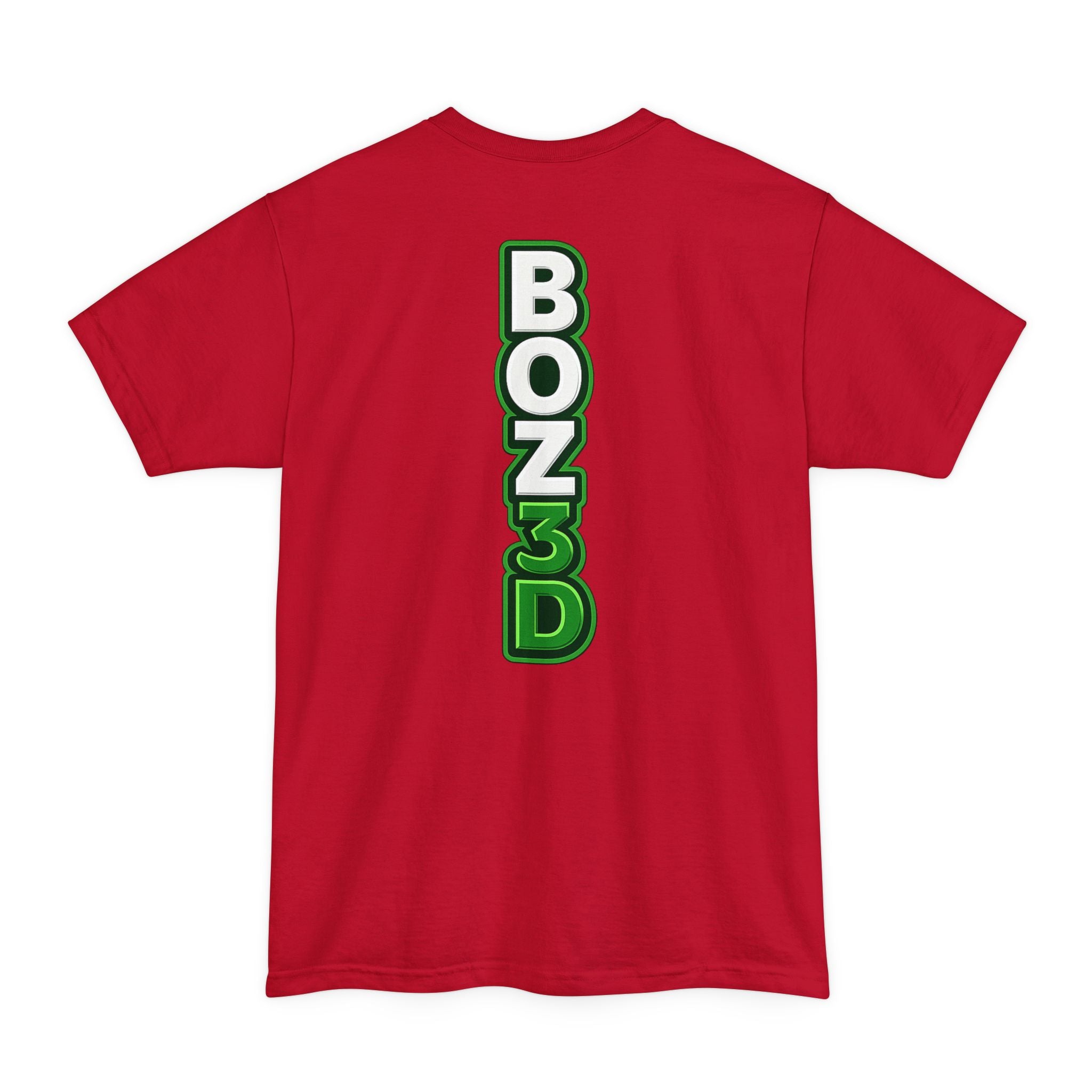 BOZ3D Skeleton Knight Color Logo T-Shirt | White & Green 3D Printing Maker Tall Tee