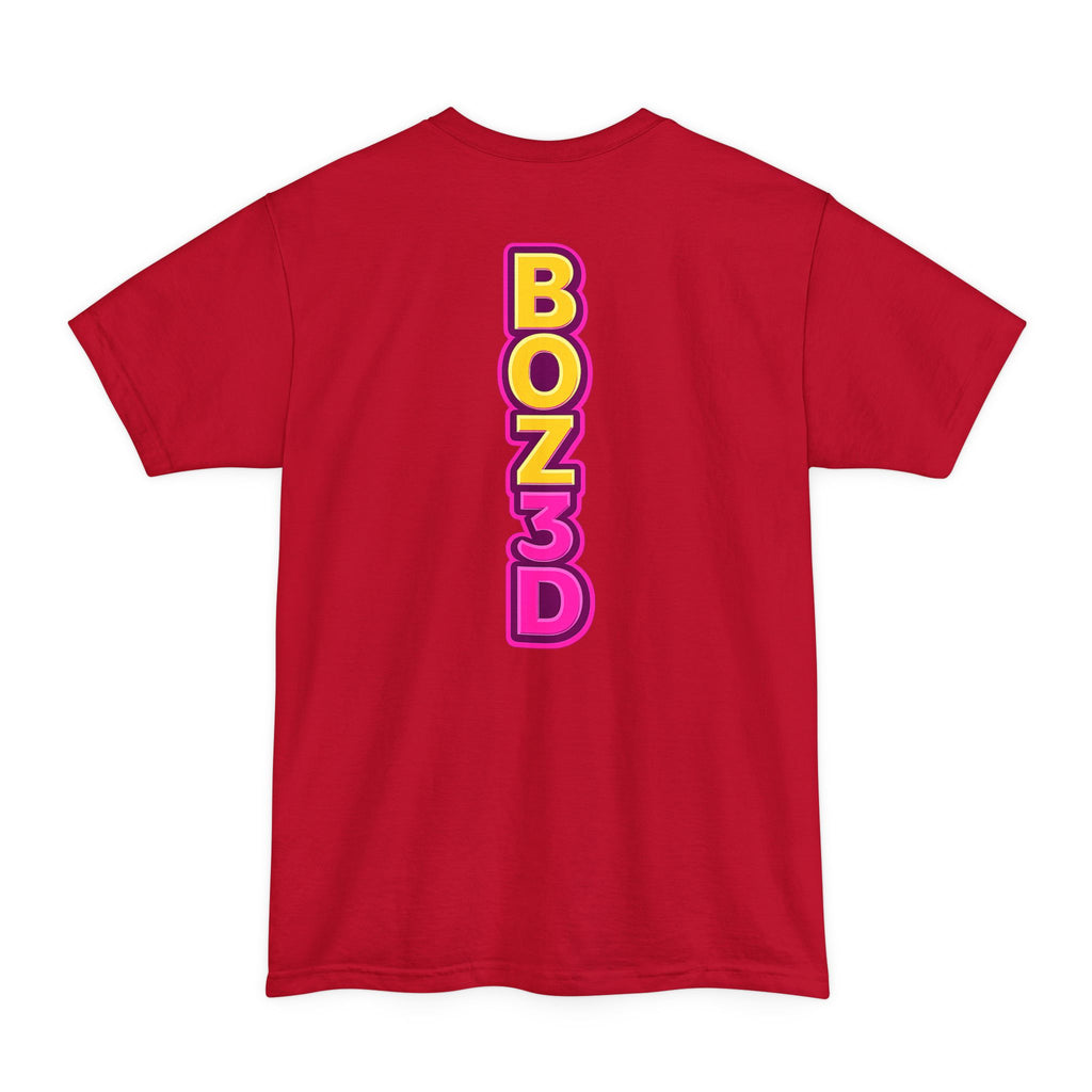 BOZ3D Skeleton Knight Color Logo T-Shirt | Gold & Pink 3D Printing Maker Tee