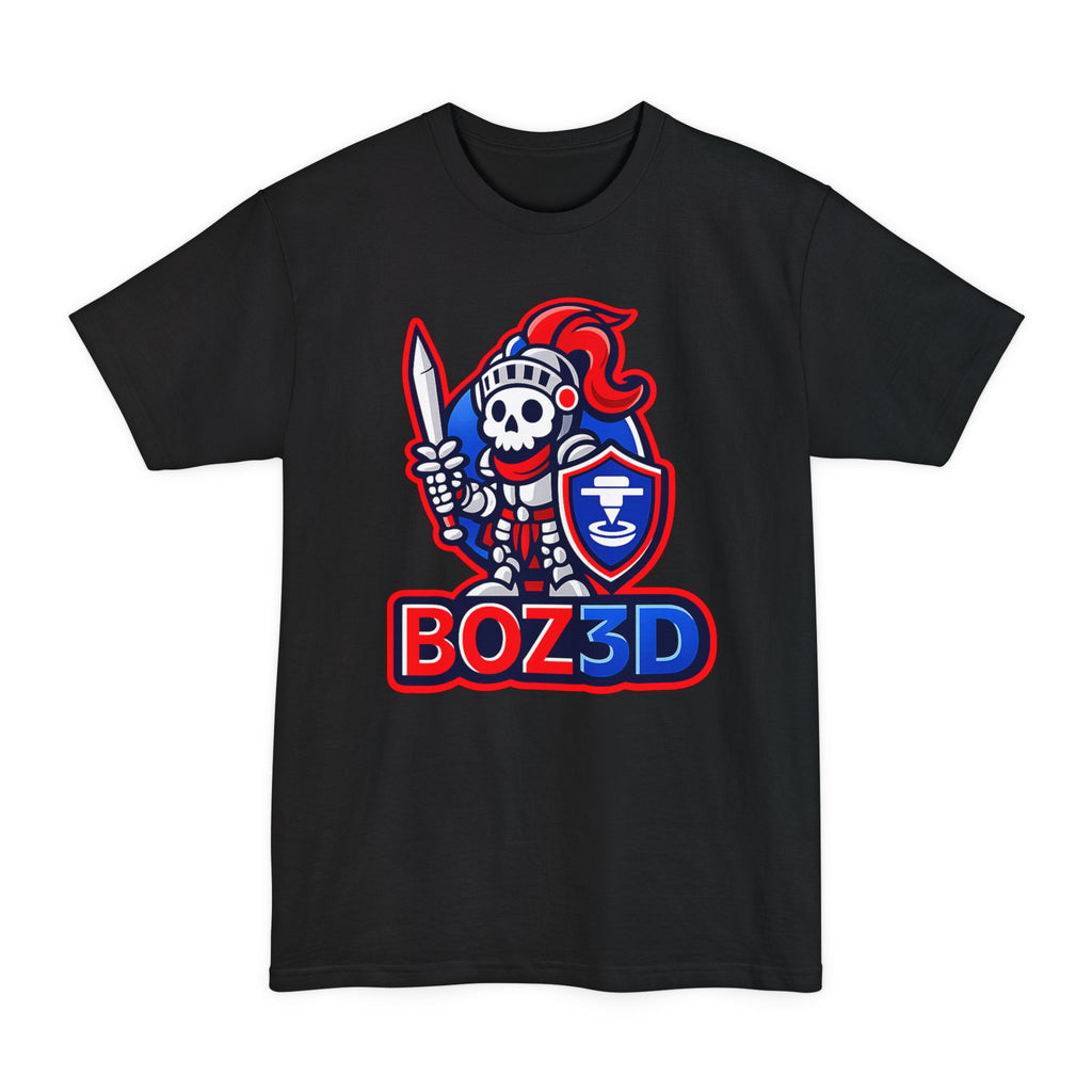 BOZ3D Skeleton Knight Color Logo T-Shirt | Red, White & Blue 3D Printing Maker Tee