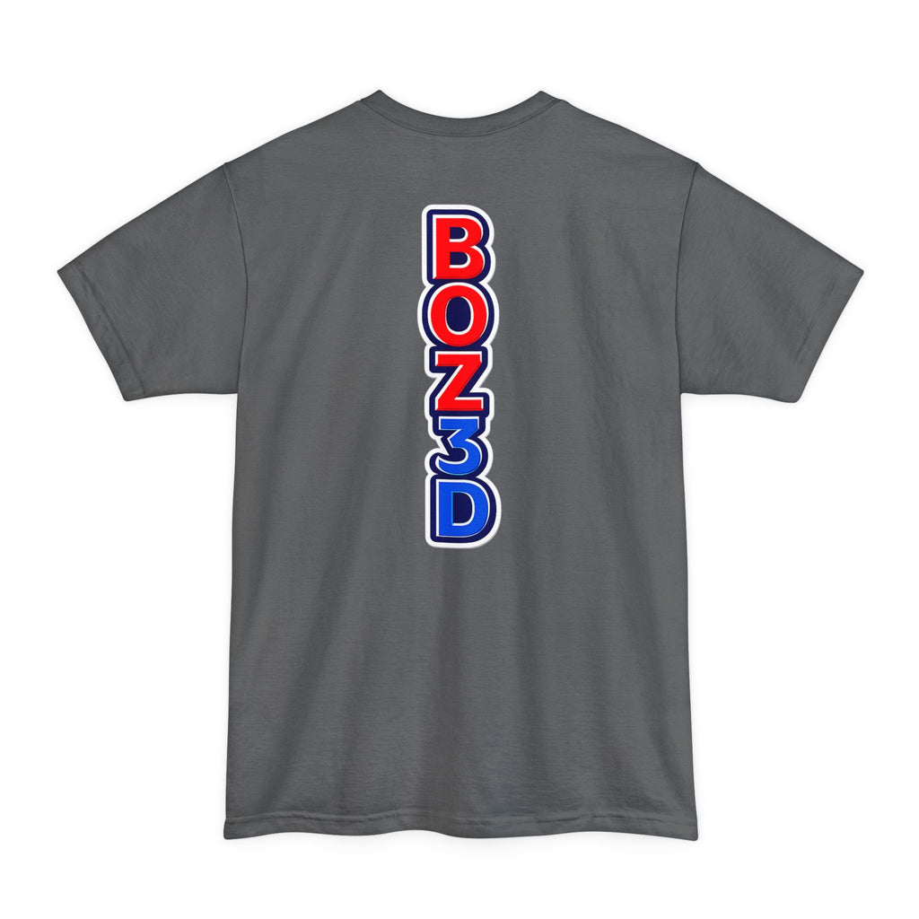BOZ3D Skeleton Knight Color Logo T-Shirt | Red, White & Blue 3D Printing Maker Tee