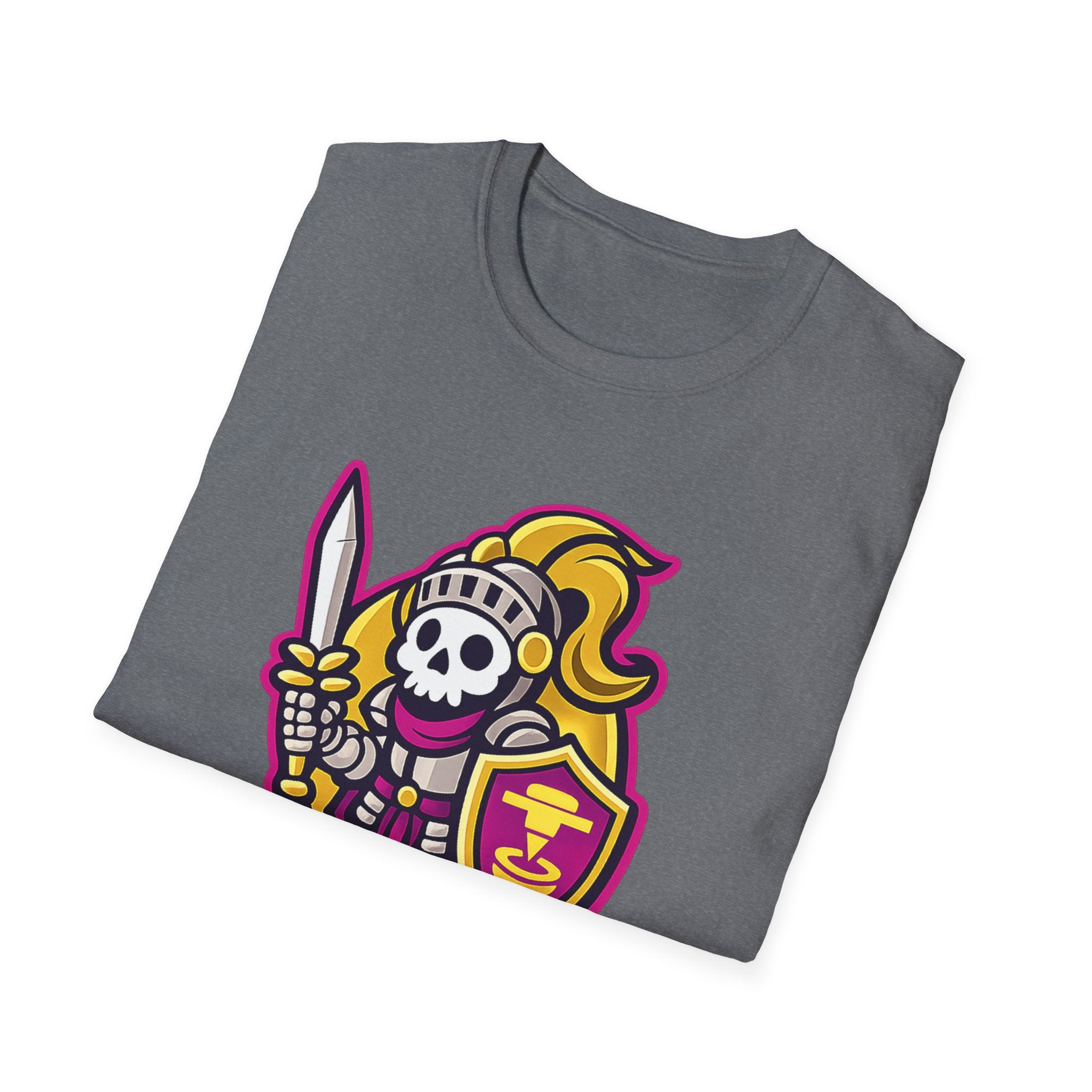 BOZ3D Skeleton Knight Color Logo T-Shirt | Gold & Pink 3D Printing Maker Tee