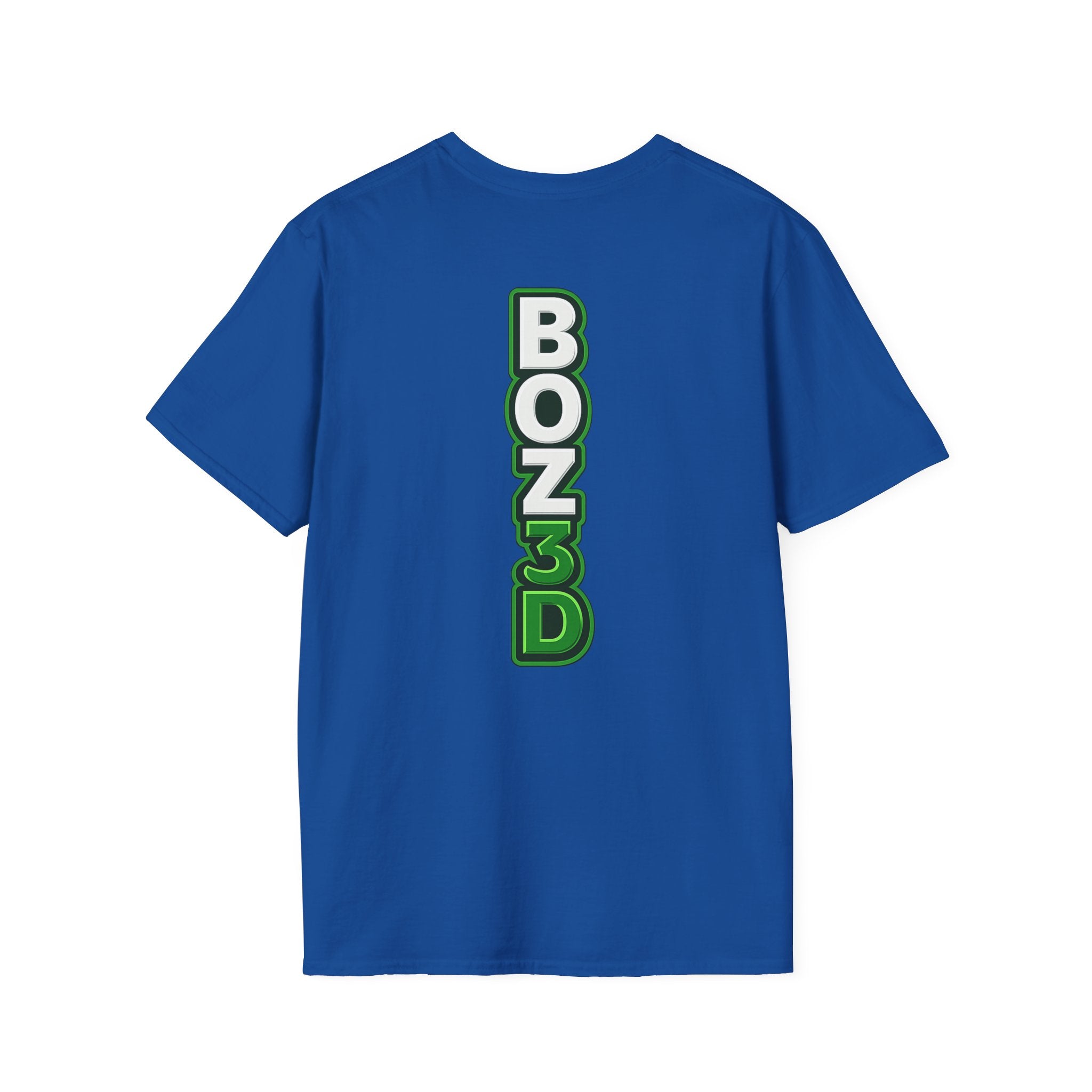 BOZ3D Skeleton Knight Color Logo T-Shirt | White & Green 3D Printing Maker Tee
