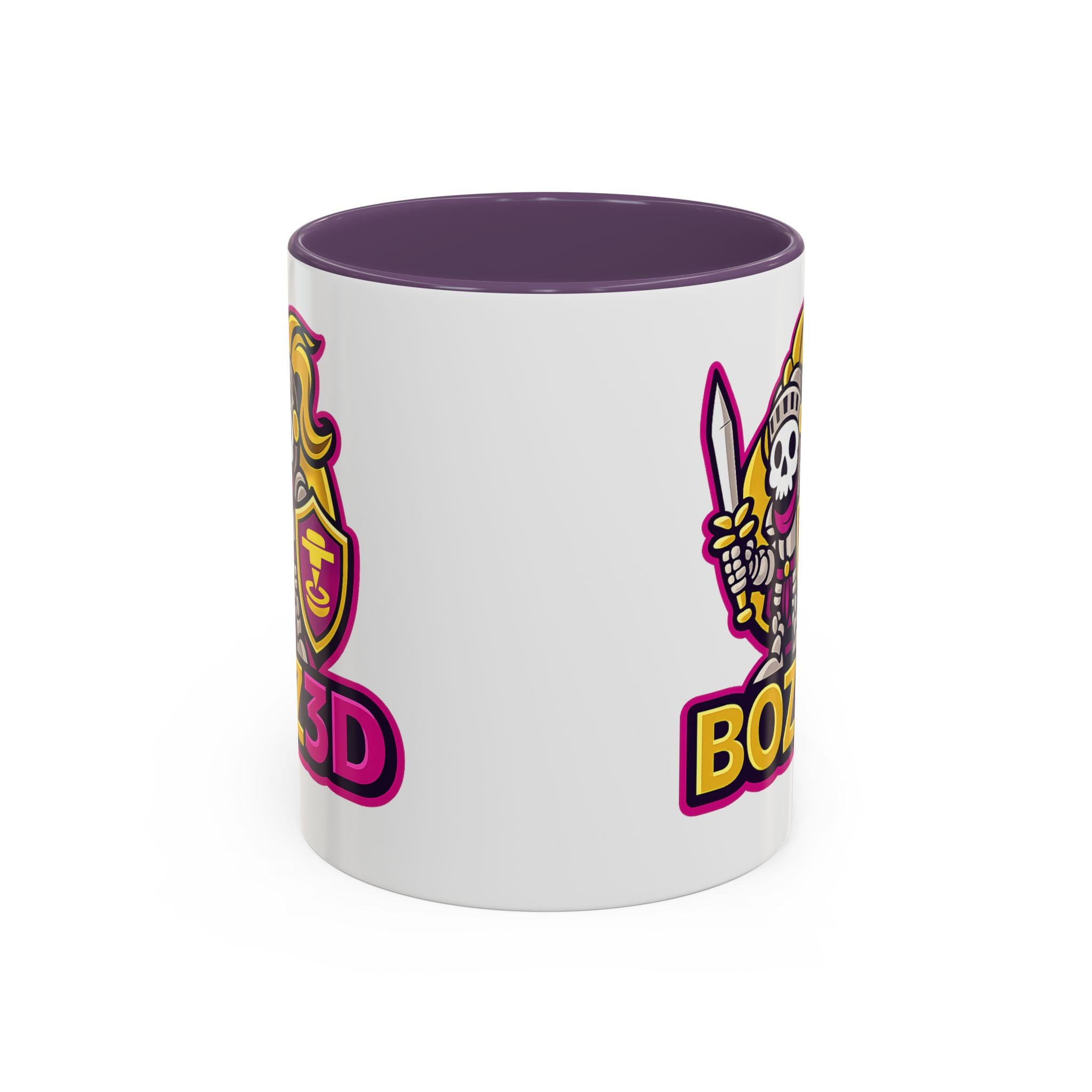 Skull Knight Logo Accent Coffee Mug (11/15oz) — BOZ3D Gaming Drinkware