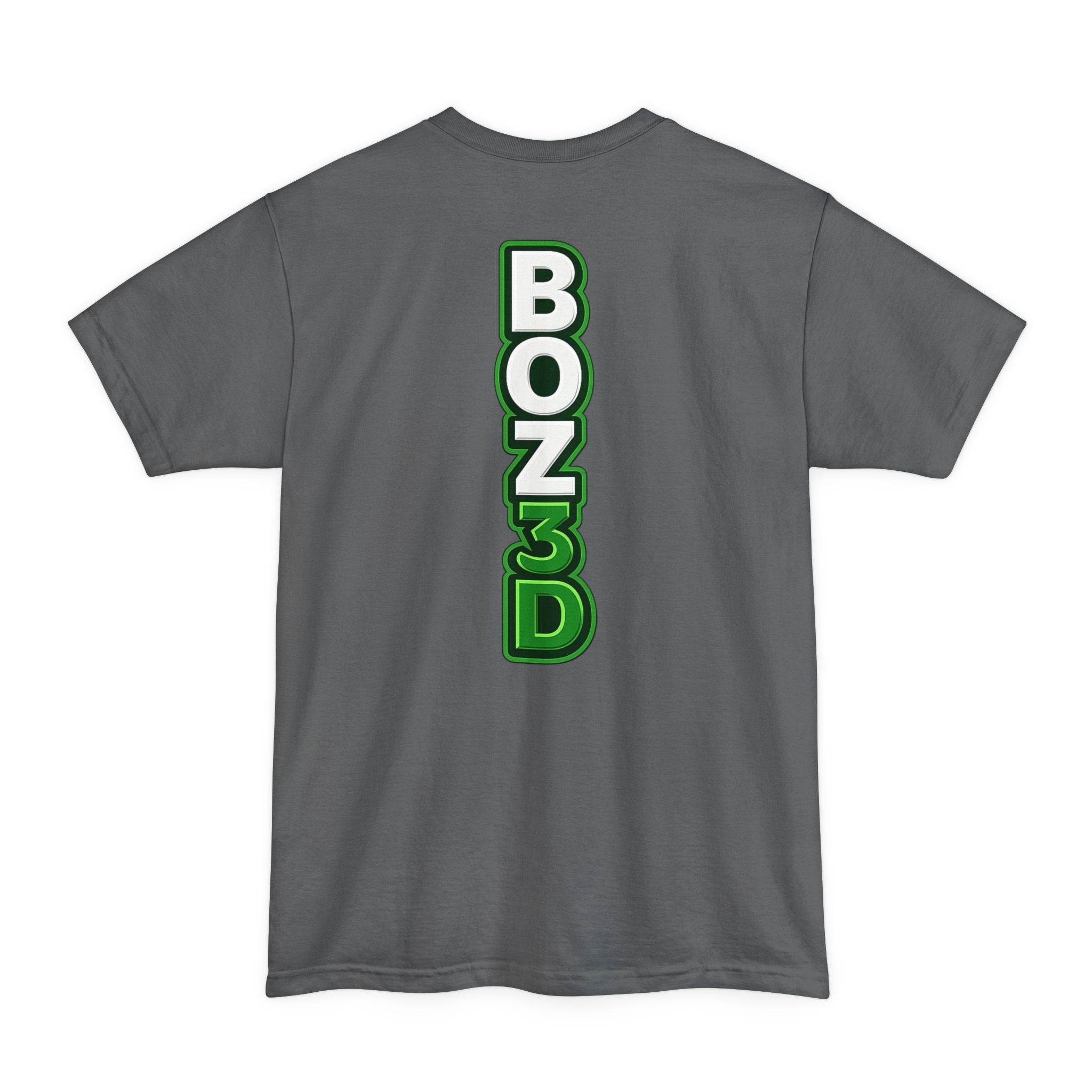 BOZ3D Skeleton Knight Color Logo T-Shirt | White & Green 3D Printing Maker Tall Tee
