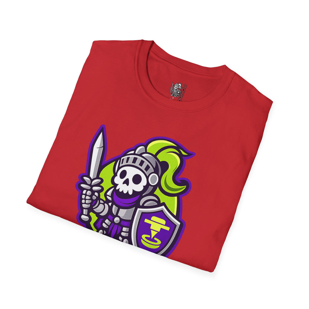 BOZ3D Skeleton Knight Color Logo T-Shirt | Green & Purple 3D Printing Maker Tee