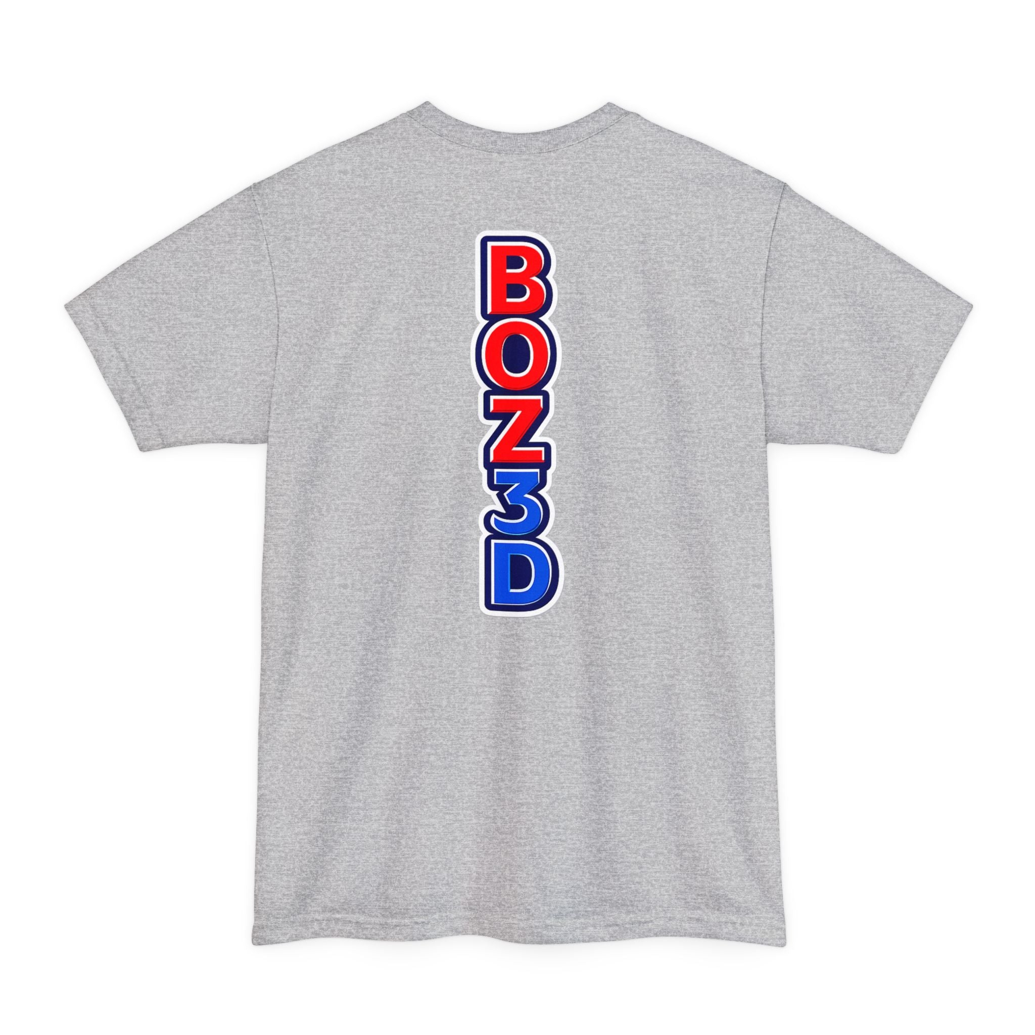 BOZ3D Skeleton Knight Color Logo T-Shirt | Red, White & Blue 3D Printing Maker Tee