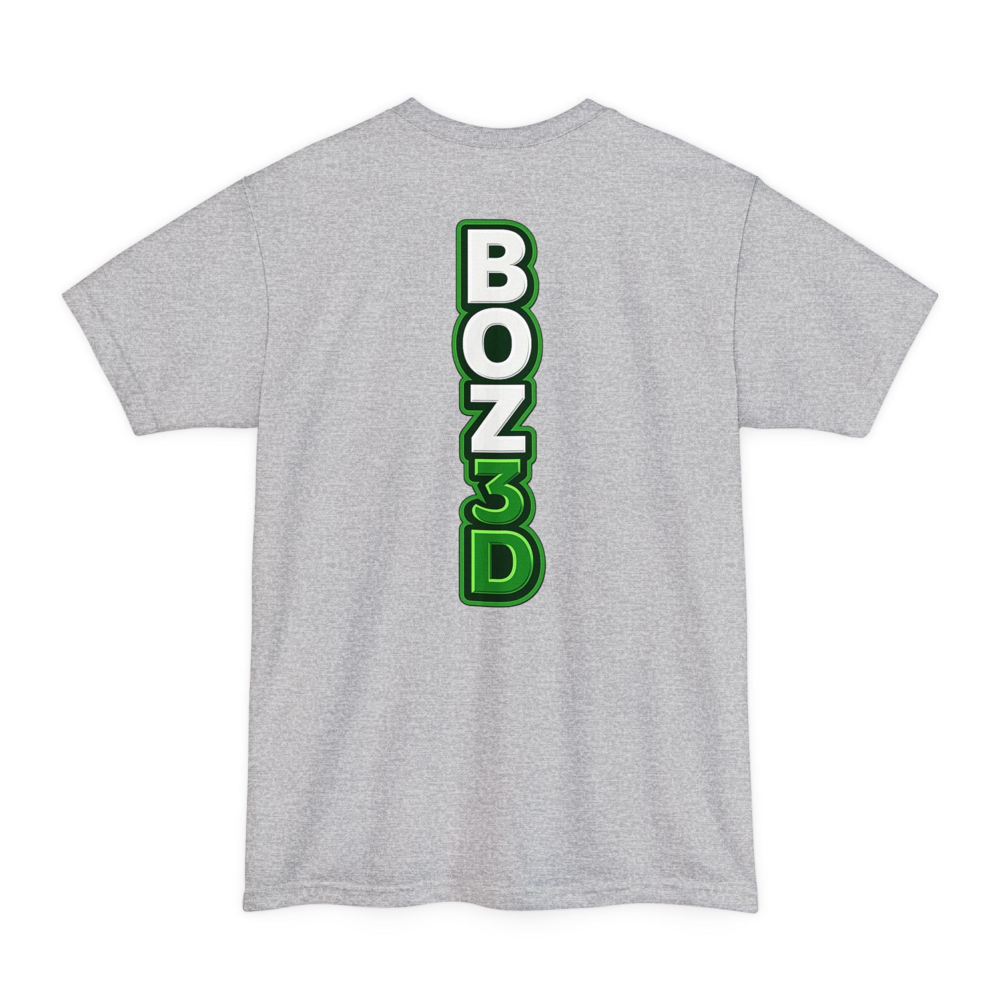 BOZ3D Skeleton Knight Color Logo T-Shirt | White & Green 3D Printing Maker Tall Tee