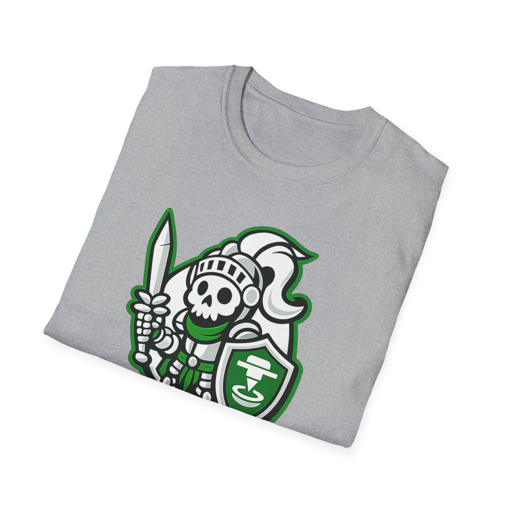 BOZ3D Skeleton Knight Color Logo T-Shirt | White & Green 3D Printing Maker Tee
