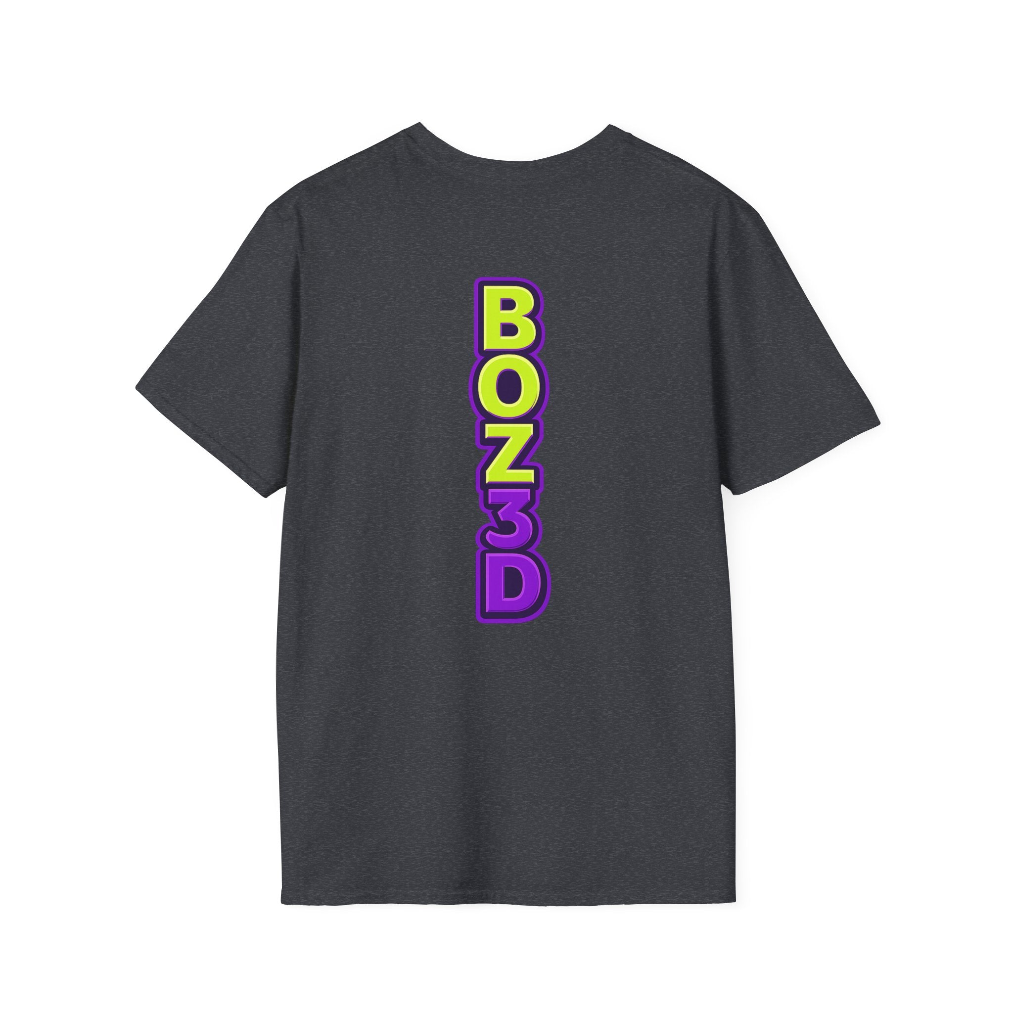 BOZ3D Skeleton Knight Color Logo T-Shirt | Green & Purple 3D Printing Maker Tee