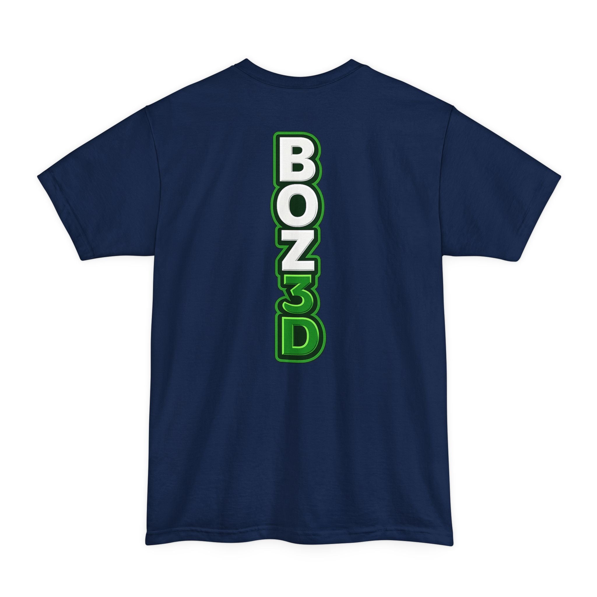 BOZ3D Skeleton Knight Color Logo T-Shirt | White & Green 3D Printing Maker Tall Tee