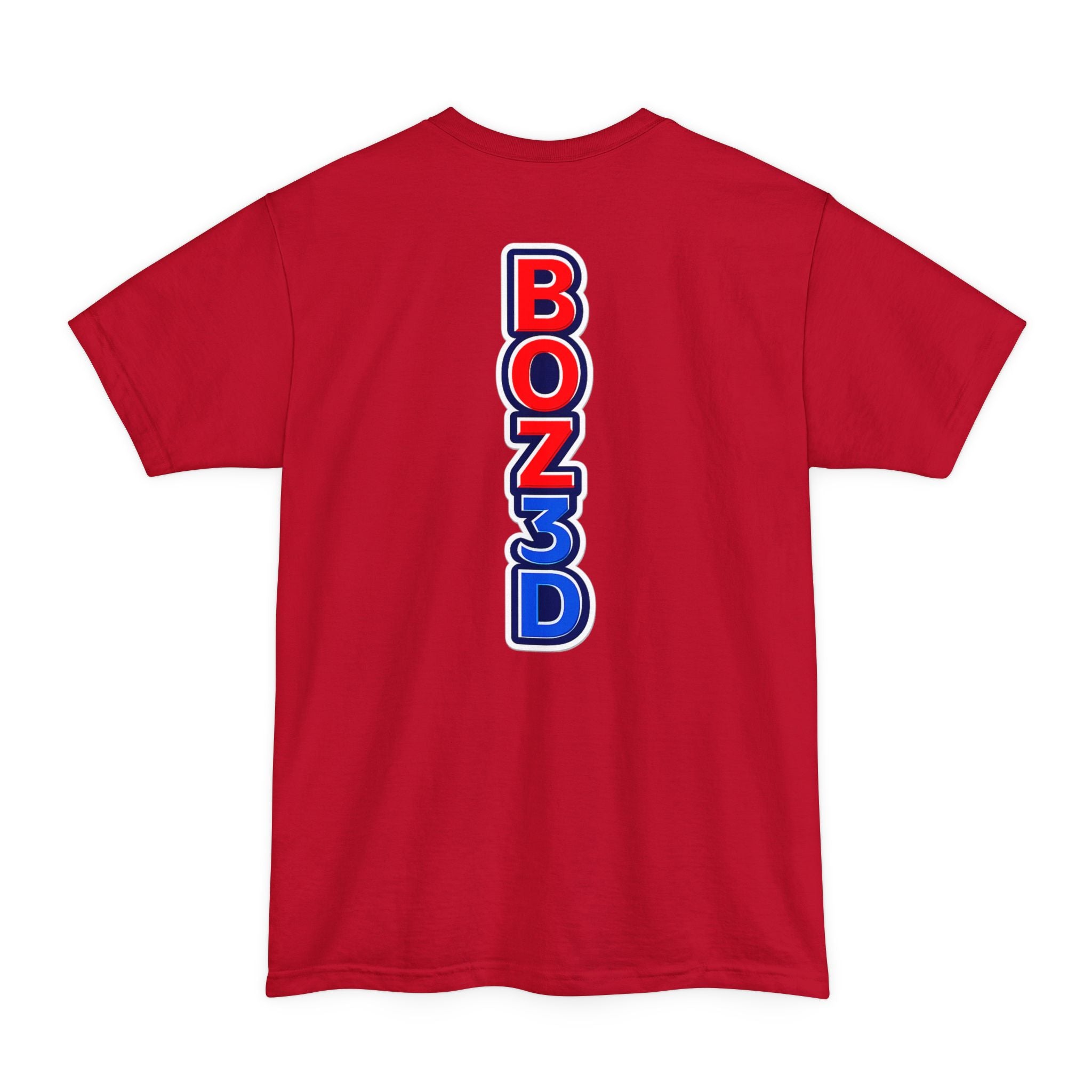 BOZ3D Skeleton Knight Color Logo T-Shirt | Red, White & Blue 3D Printing Maker Tee